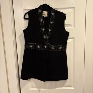 Black Embellished Vest